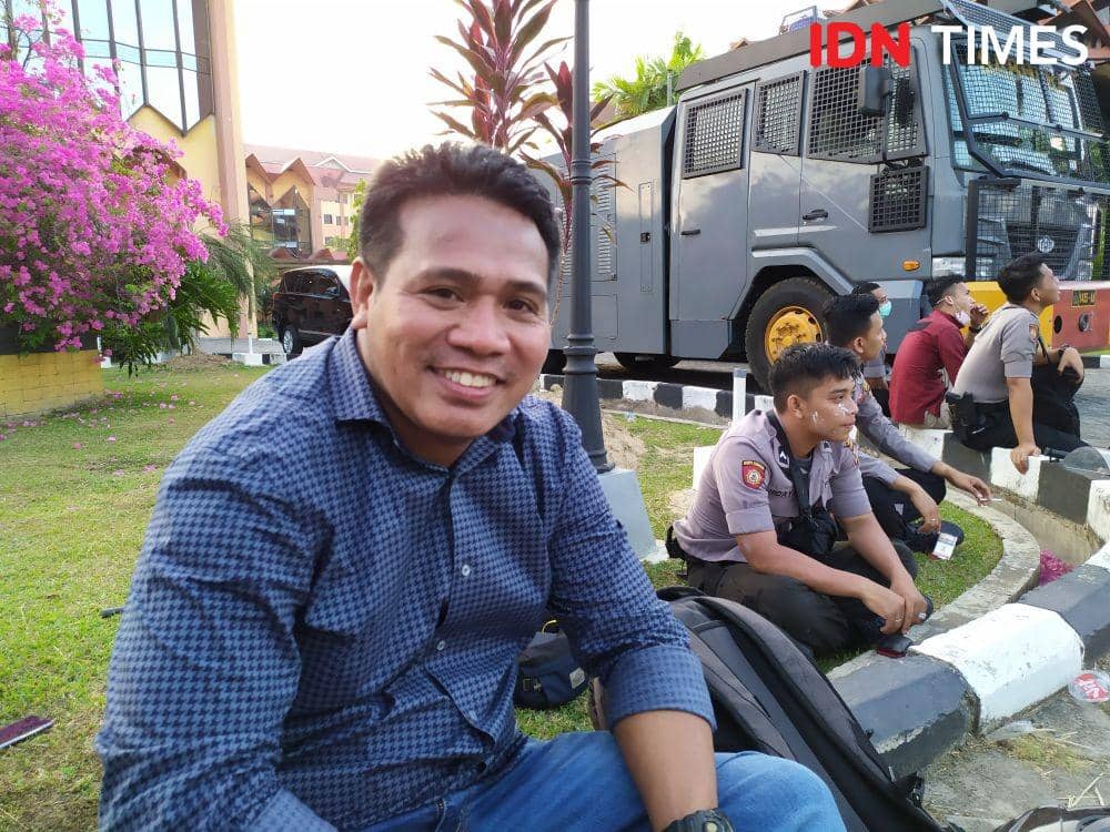 Demonstrasi di DPRD Kaltim samarinda