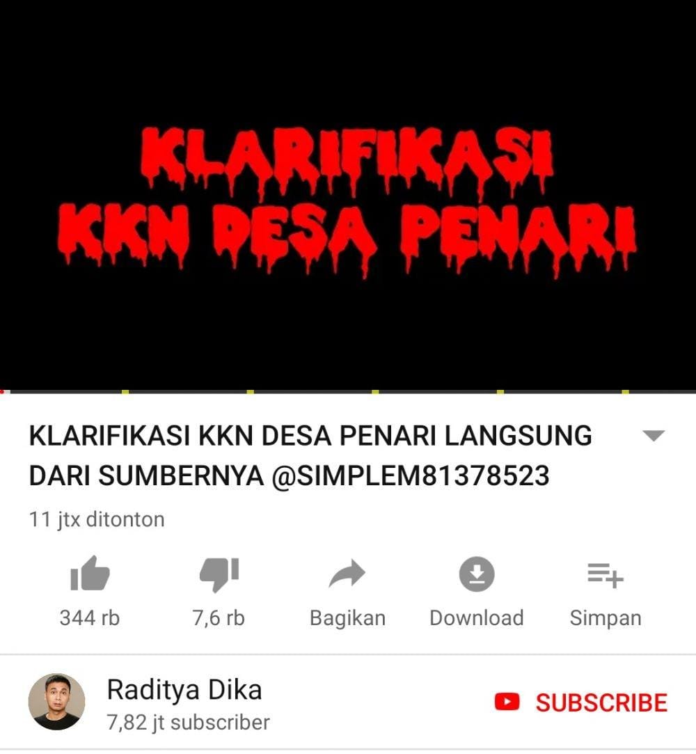 Youtube.com/Raditya Dika
