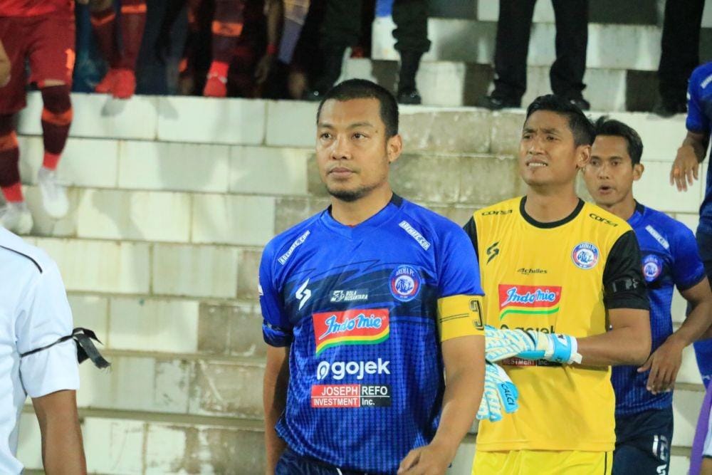 Kapten Arema FC musim lalu Hamka Hamzah yang dipastikan pamit. IDN Times/ Alfi Ramadana