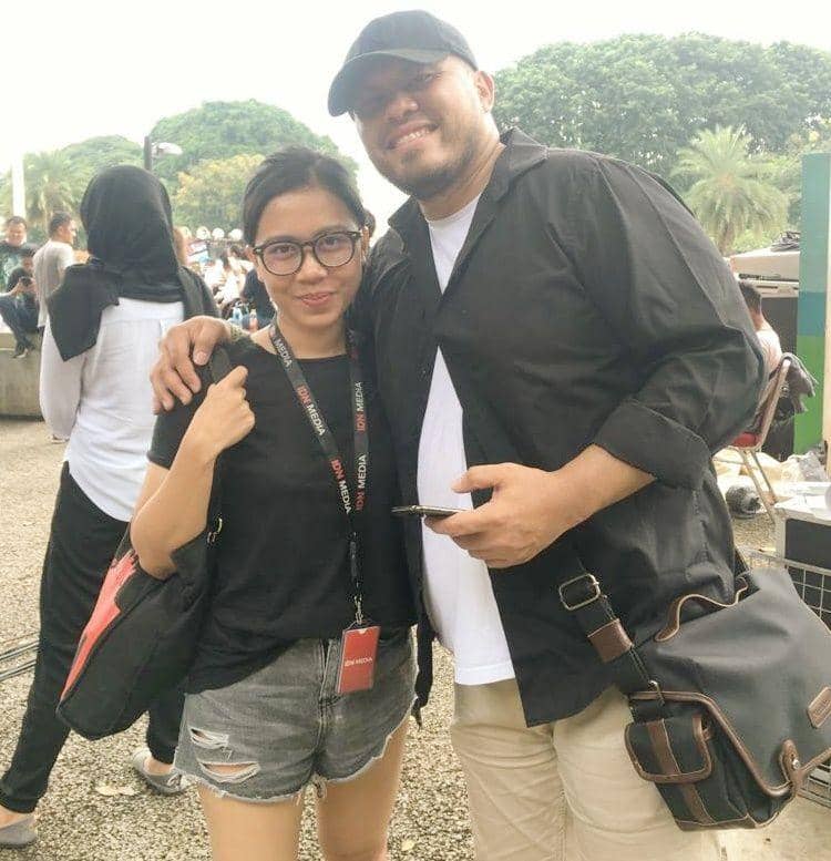 Satu-satunya dokumentasi yang saya punya saat meliput aksi Women's March di Jakarta pada 27 April 2019. Di saat yang sama saya bertemu Joko Anwar. Dok.pribadi