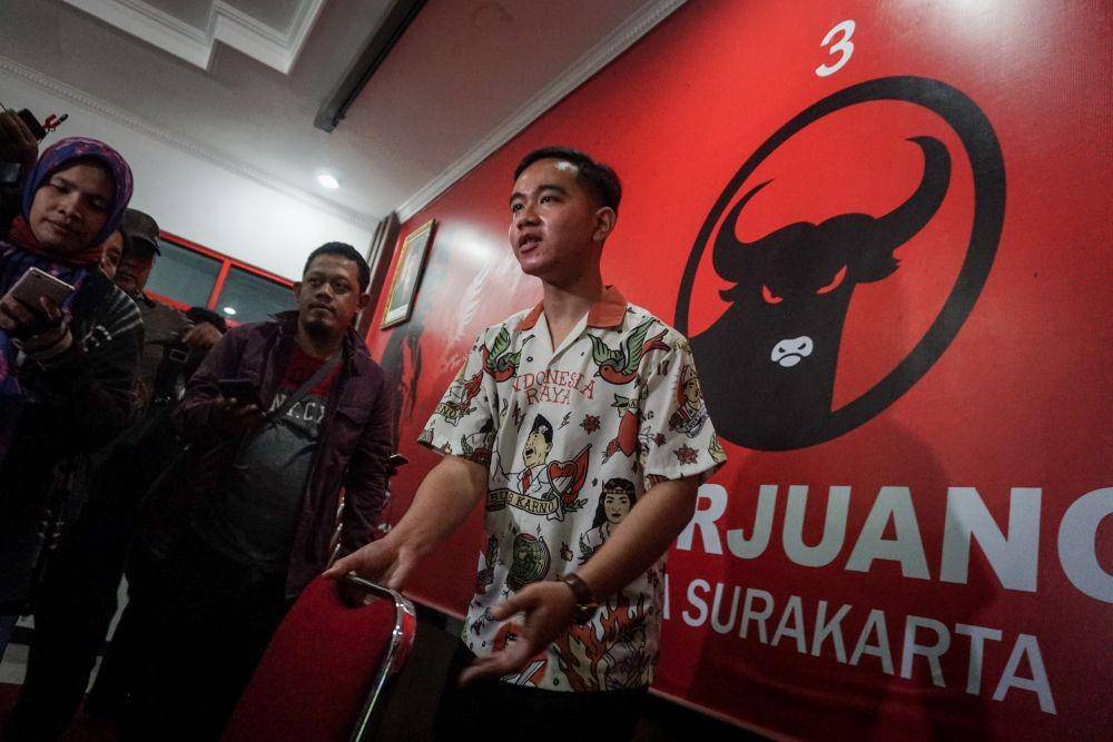 Putra sulung Presiden Joko Widodo, Gibran Rakabuming Raka. ANTARA FOTO/Mohammad Ayudha