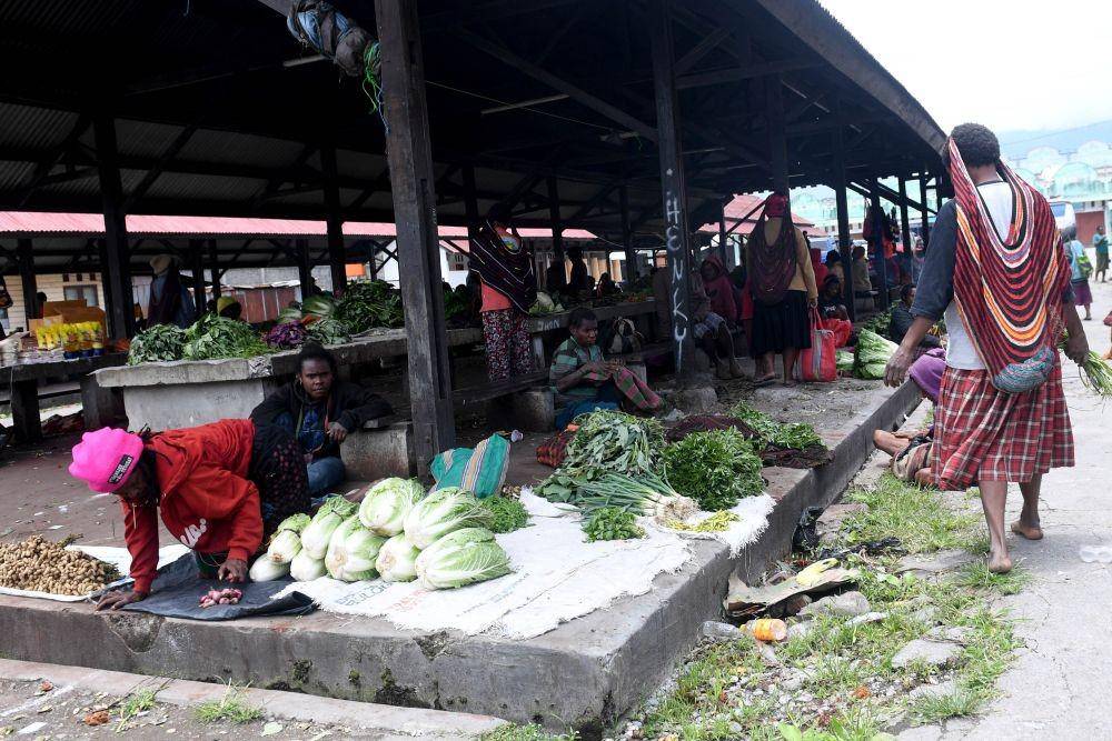 Aktivitas Pasar Tradisional di Wamena Kembali Normal