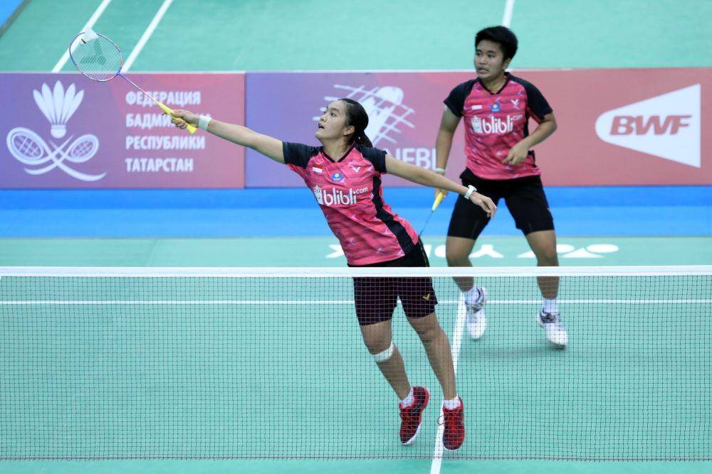 Ganda putri junior PBSI, Putri Syakiah/Nita Violina di ajang Kejuaraan Dunia Junior 2019. IDN Times/PBSI