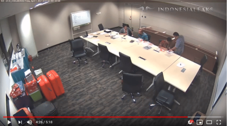 (Tangkapan layar CCTV di ruang kolaborasi lantai 9 gedung KPK) Indonesia Leaks