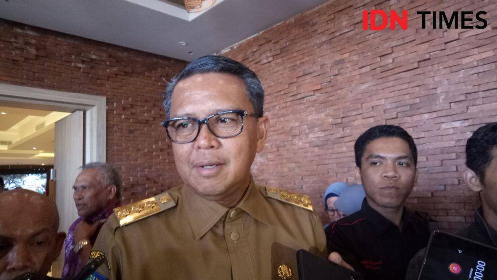 Gubernur Sulsel Nurdin Abdullah saat ditemui di Hotel The Rinra, Selasa (22/10/2019)