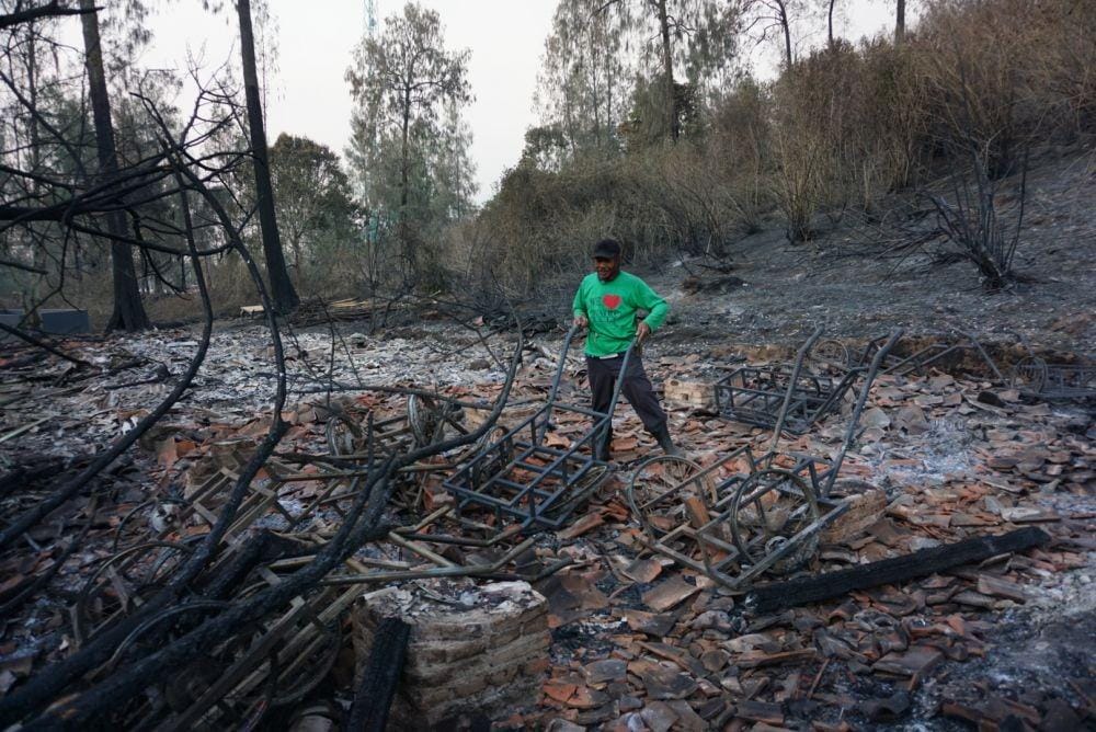 Matrawi berharap kebakaran segera berakhir. IDN Times/Mohamad Ulil Albab