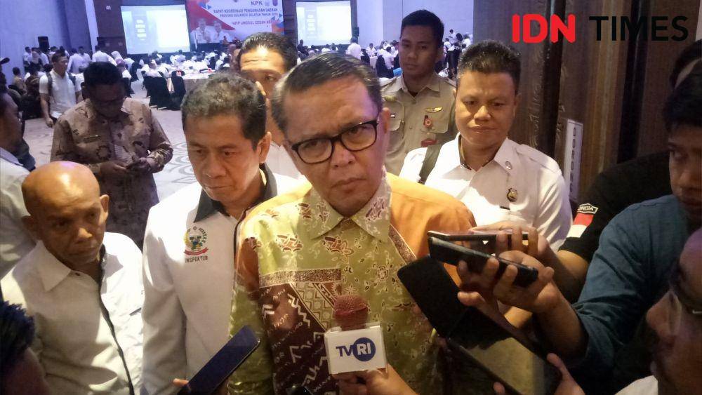 Gubernur Sulsel Nurdin Abdullah saat ditemui di Hotel Four Points by Sheraton Makassar, Rabu (23/10/2019)