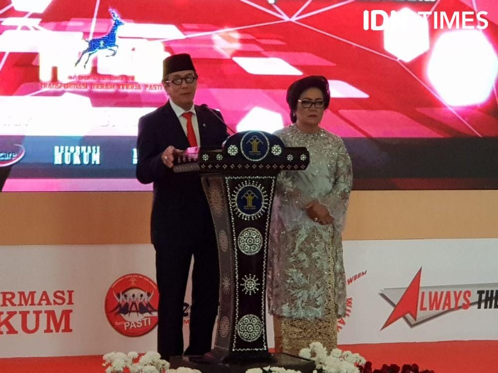 (Menteri Hukum dan HAM Yasonna Laoly) IDN Times/Santi Dewi