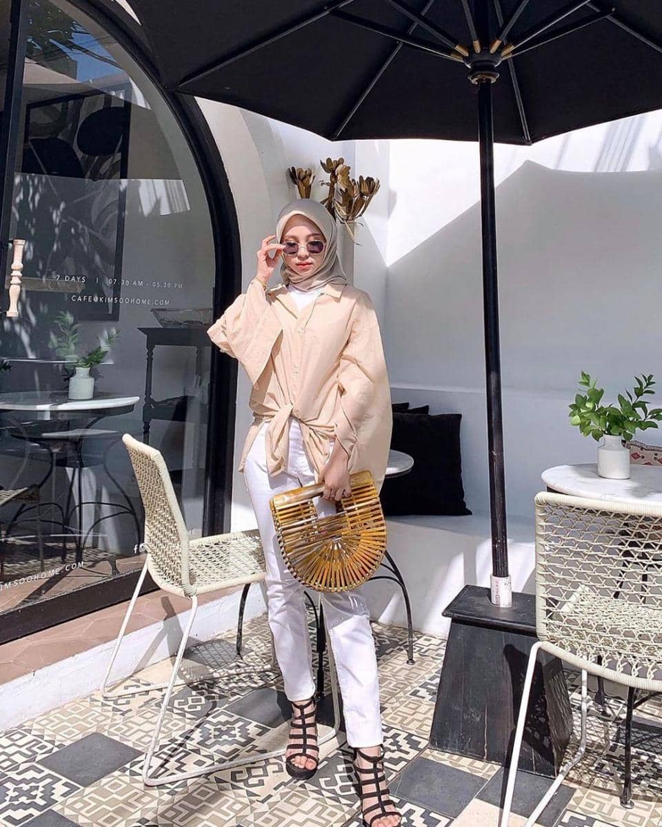 ootd kemeja hijab