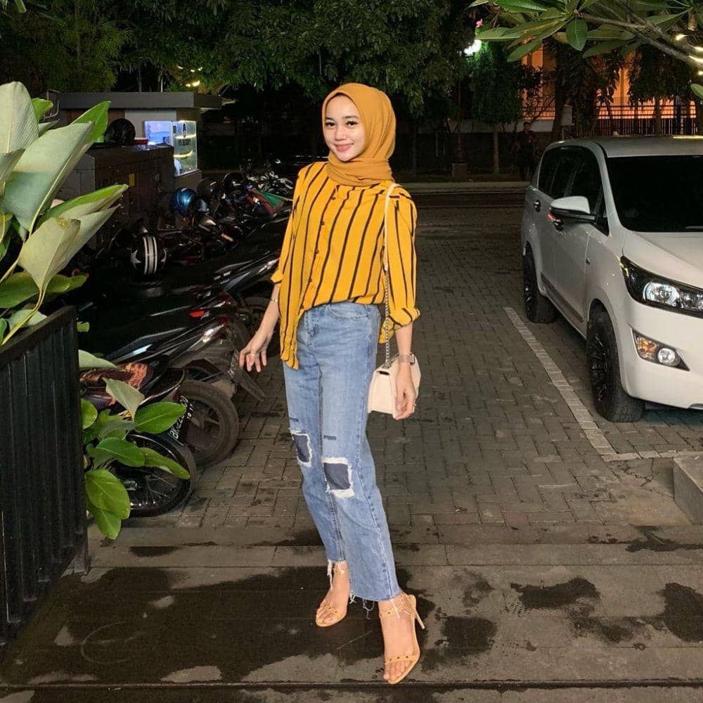 ootd kemeja hijab