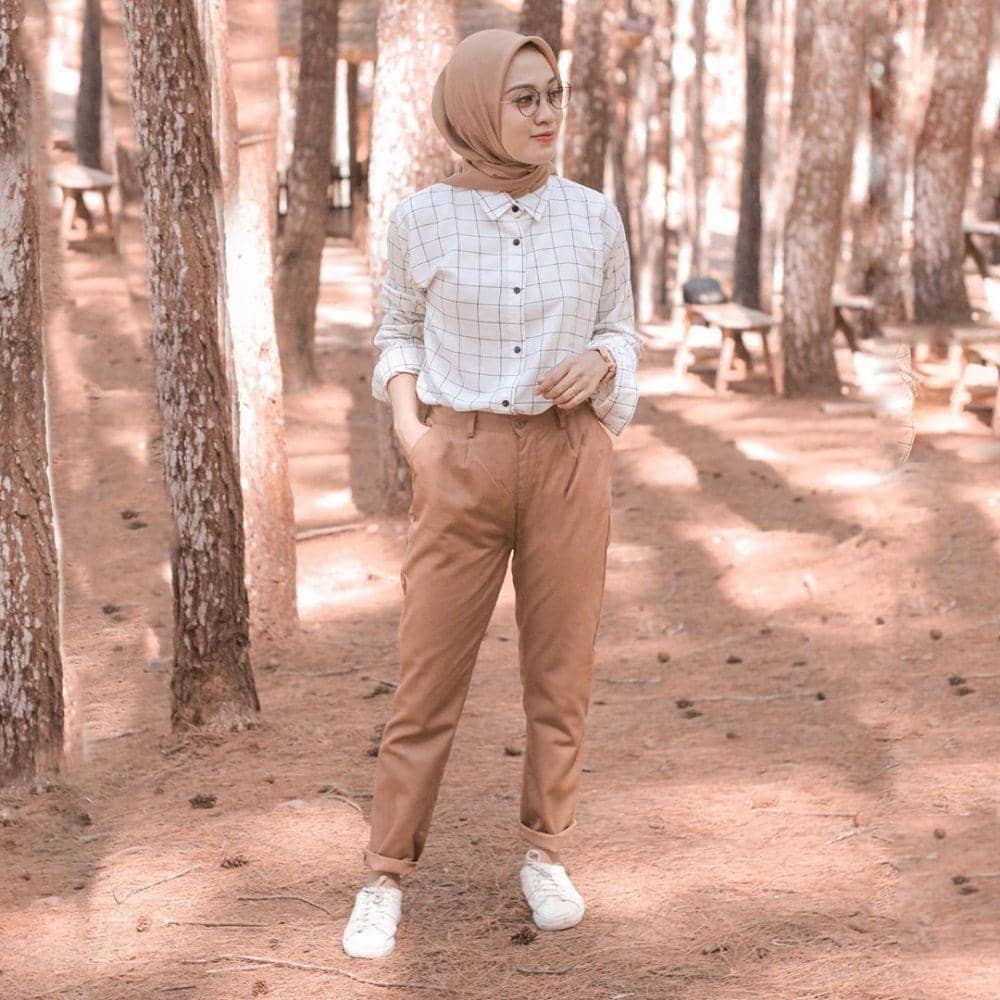 ootd kemeja hijab