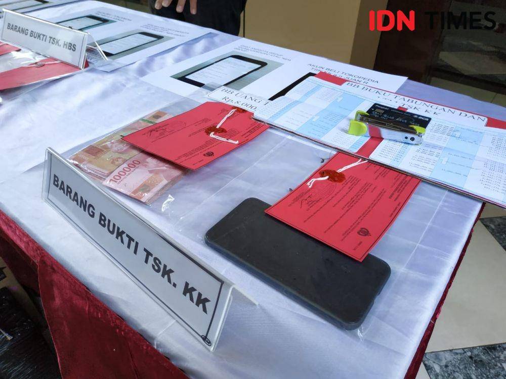 Barang bukti yang diamankan polisi. IDN Times/Fitria Madia.
