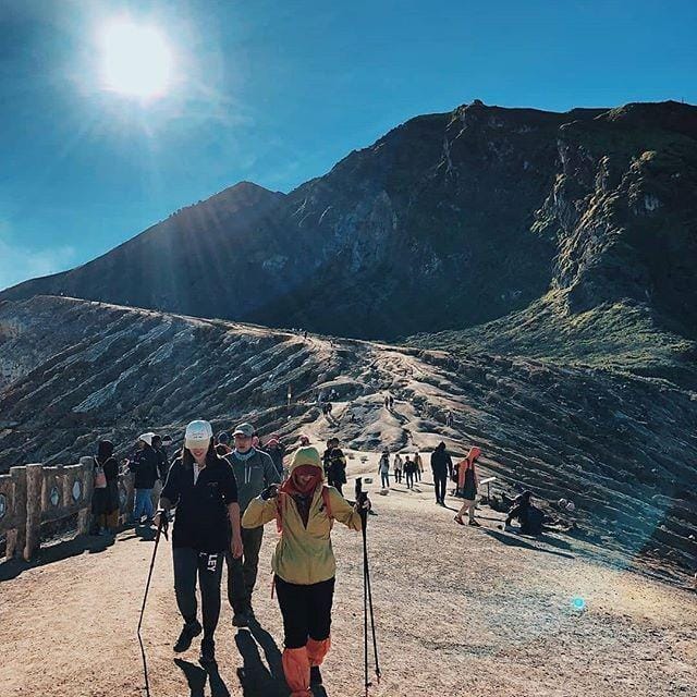 Ilustrasi pendakian Ijen. Instagram.com/alanhartawan