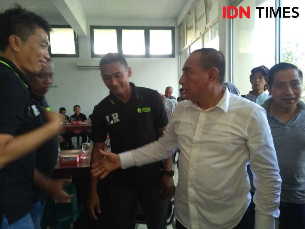 Gubernur Sumut Edy Rahmayadi temui pemain PSMS Medan (IDN Times/Hasudungan)