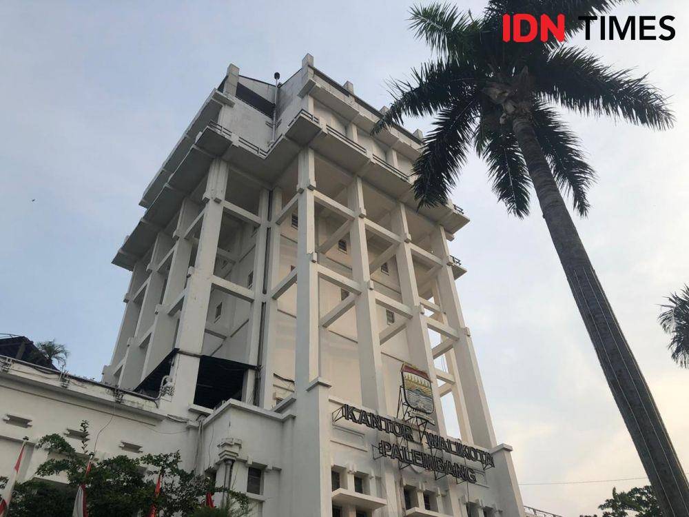 Kantor Walikota Palembang sore ini cerah tidak tertutup kabut asap (IDN Times/Rangga Erfizal)