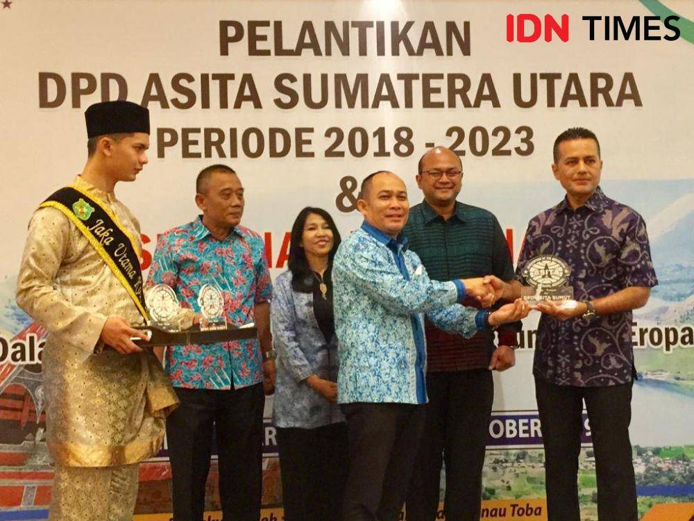 Pelantikan Pengurus DPD Asita Sumut, Kamis (31/10) siang. (IDN Times/Prayugo Utomo)