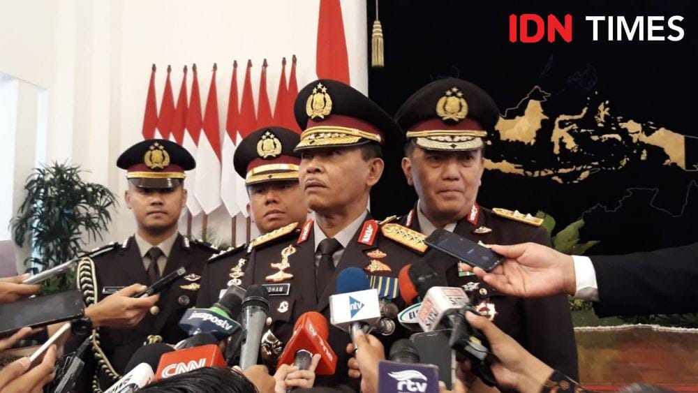Kapolri Jenderal Idham Aziz usai dilantik, Jumat (1/11). IDN Times/Teatrika Handiko Putri