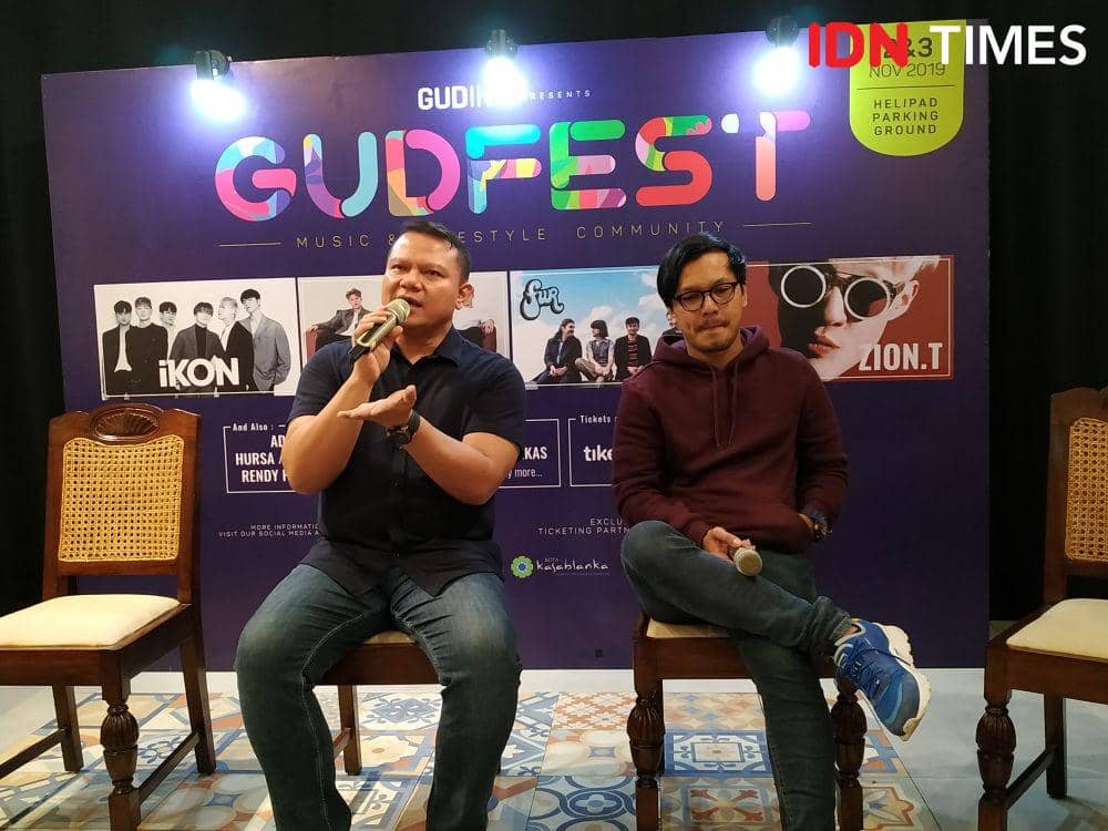 Rully MP selaku CEO Gudlive (kiri) dan Bimo Nugroho selaku Program Director GUDFEST. 1 November 2019. IDN Times/Nadia Umara