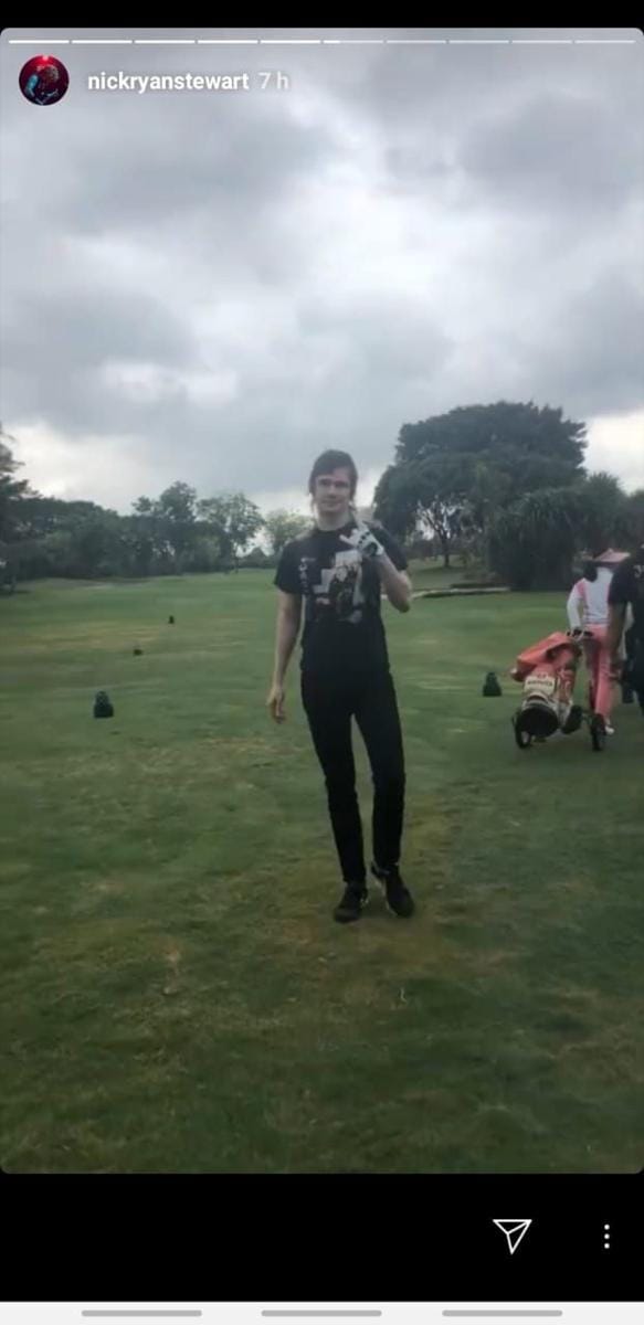 Chris Ulsh dari Power Trip main golf di Sleman Yogyakarta instagram.com/nickryanstewart