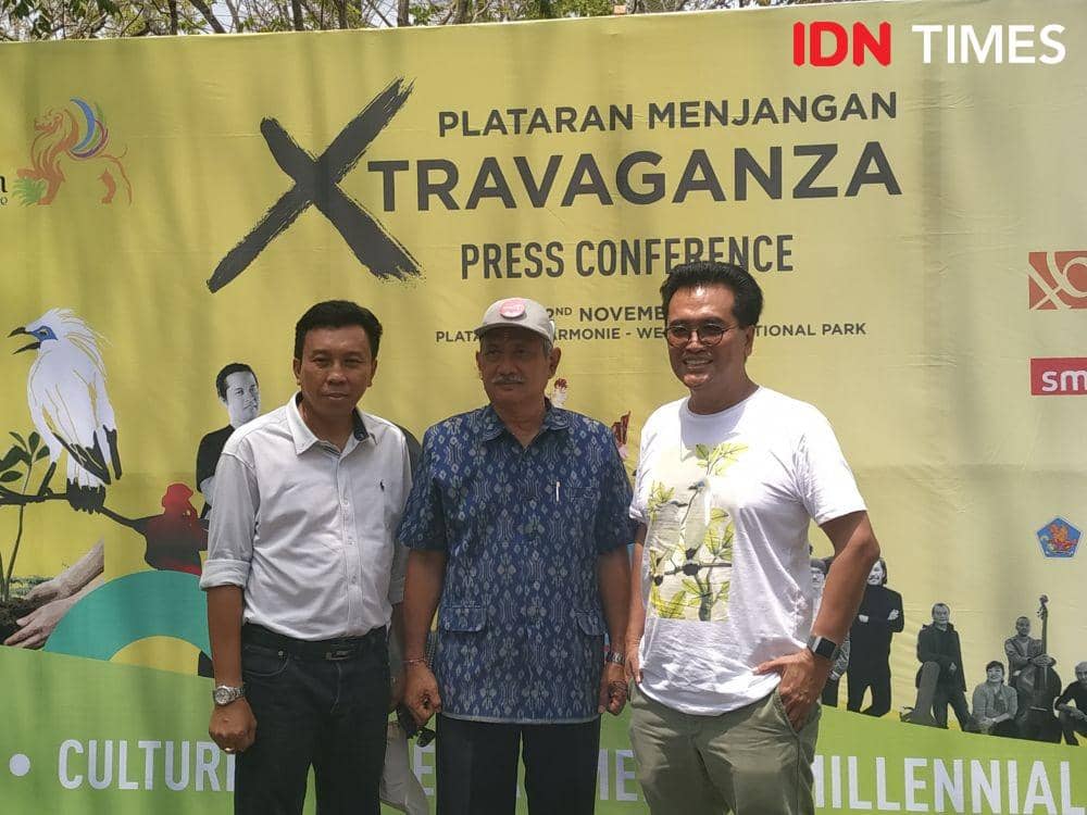 Kepala Taman Nasional Bali Barat (kiri), Perwakilan Bupati Buleleng (tengah), dan CEO Plataran (kanan). 2 November 2019. IDN Times/Klara Livia