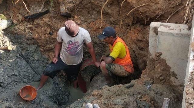 Ilustrasi pembangunan gorong-gorong. Humas PDAM Kota Balikpapan