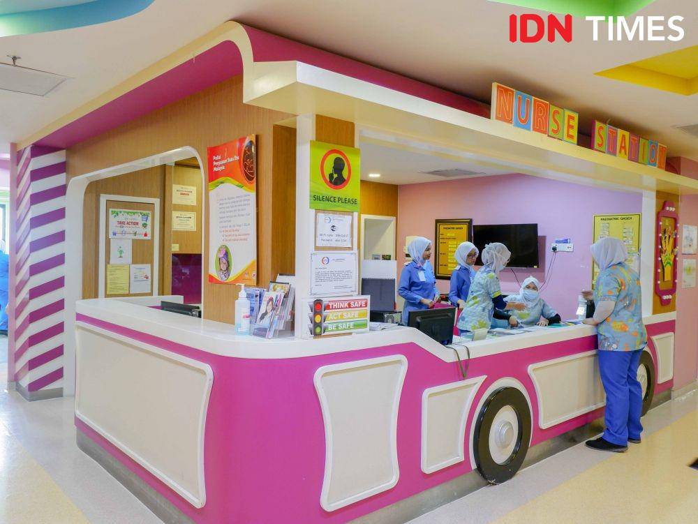 Suasana salah satu ruangan resepsionis Rumah Sakit KPJ Damansara di Kuala Lumpur. IDN Times/Reza Iqbal