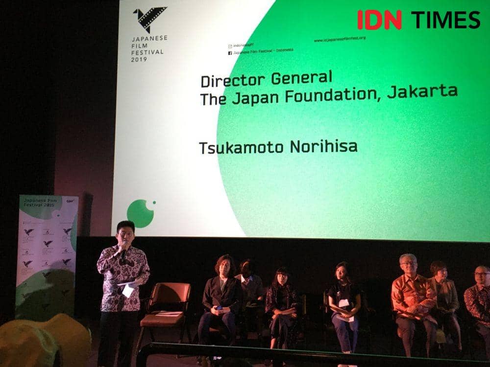 Tsukamoto Norihisa selaku director general the japan foundation dalam press conference di CGV Grand Indonesia.5 November 2019.IDN Times/Nur Malika