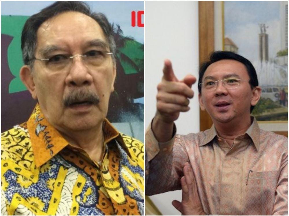(Antasari Azhar <kiri> dan Ahok <kanan) IDN Times/Irfan Fathurohman/AFP
