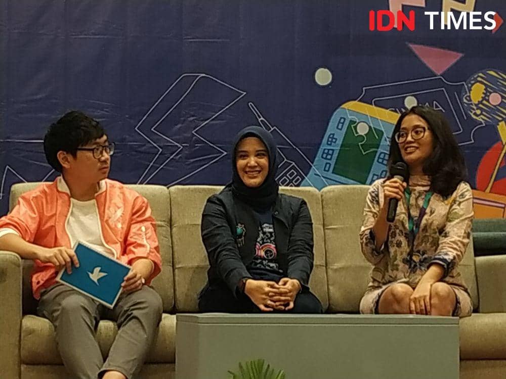 Sinta Setyaningsih selaku Head of PR OVO menjelaskan peran OVO untuk The 90's Festival. 6 November 2019. IDN Times/Nadia Umara
