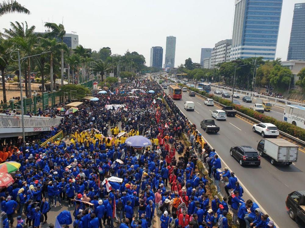 Ilustrasi demonstrasi di depan DPR RI (Sumber: Dok pribadi)