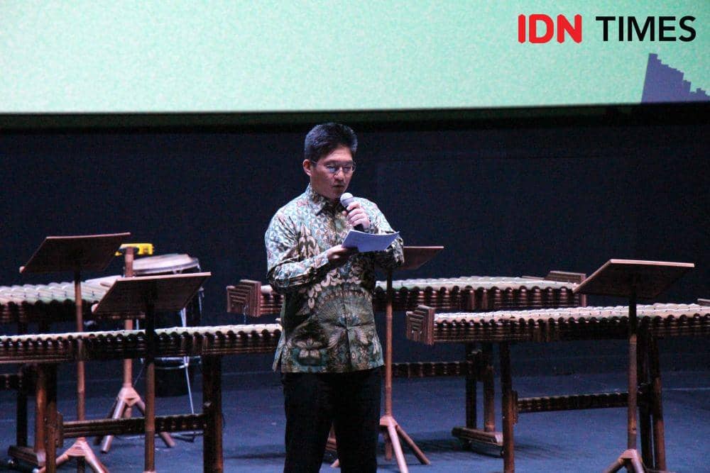 Tsukamoto Norihisa selaku Director General The Japan Foundation, dalam opening JFF 2019, di Jakarta, pada 7 November 2019. IDN Times/Nadia Umara