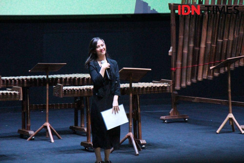 Zara JKT48 selaku Ambasador Japanese Film Festival 2019 dalam opening JFF 2019, di Jakarta, pada 7 November 2019. IDN Times/Nadia Umara