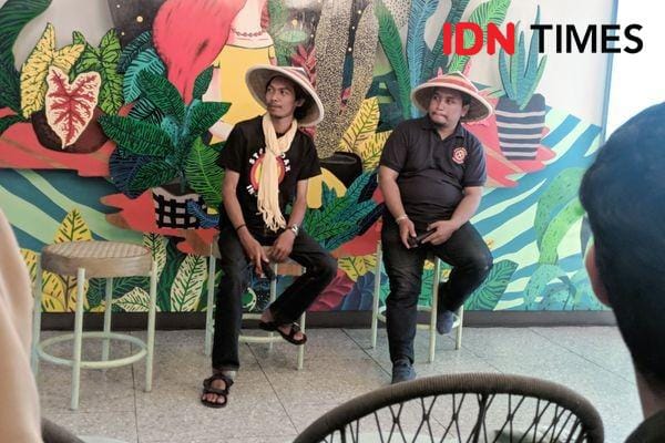Mafindo saat menyampaikan press conference Stop Hoax Festival, Kamis, 7 November 2019 di Yogyakarta - IDN Times/Rijalu Ahimsa