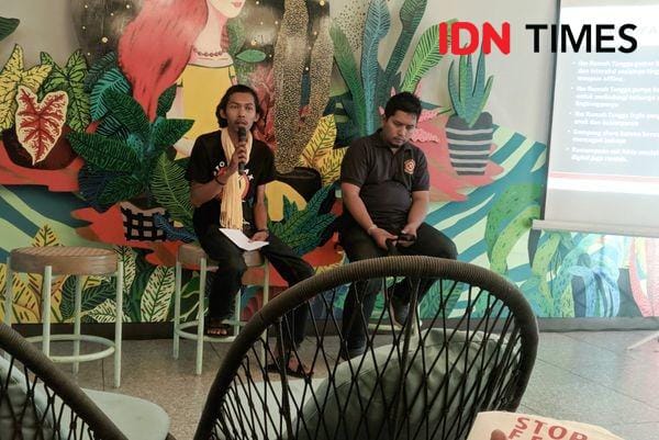 Mafindo saat menyampaikan press conference Stop Hoax Festival, Kamis, 7 November 2019 di Yogyakarta - IDN Times/Rijalu Ahimsa