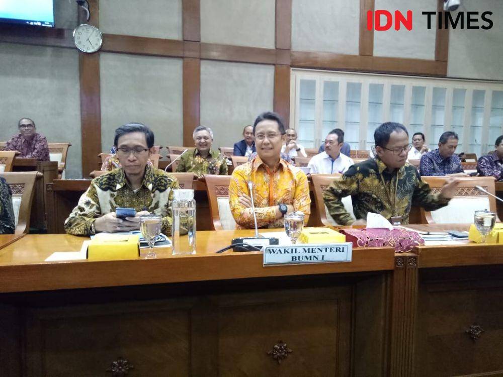 Rapat perdana Komisi VI DPR dengan Wakil Menteri BUMN Budi Gunadi Sadikin. (IDN Times/Lazuardi Putra)
