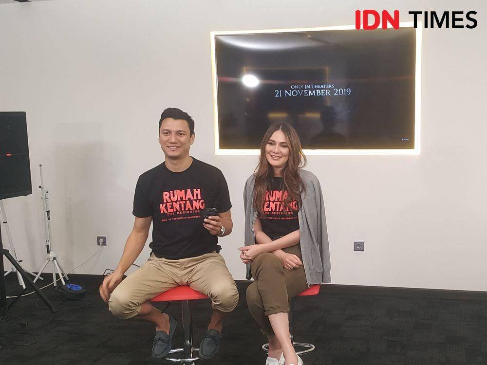 Chirstian Sugiono dan Luna Maya saat mengunjungi kantor IDN Media HQ, Gatot Subroto, Jakarta, (8/11). IDN Times/Erfah Nanda