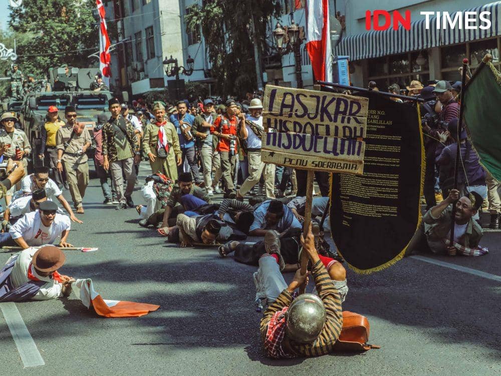 Tampak Wali Kota Surabaya dalam memeriahkan acara Parade Surabaya Juang 2019 (9 November 2019). IDN Times/Reza Iqbal