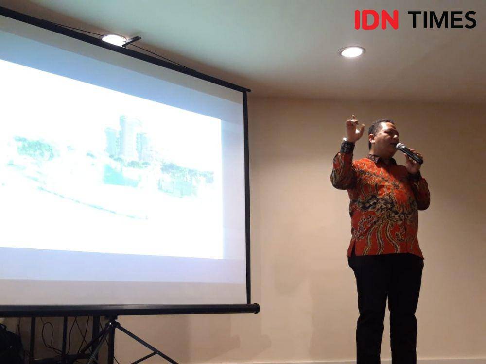 Whisnu Sakti Buana saat memaparkan gagasan pembangunan Kota Surabaya, Minggu (10/11). IDN Times/Fitria Madia