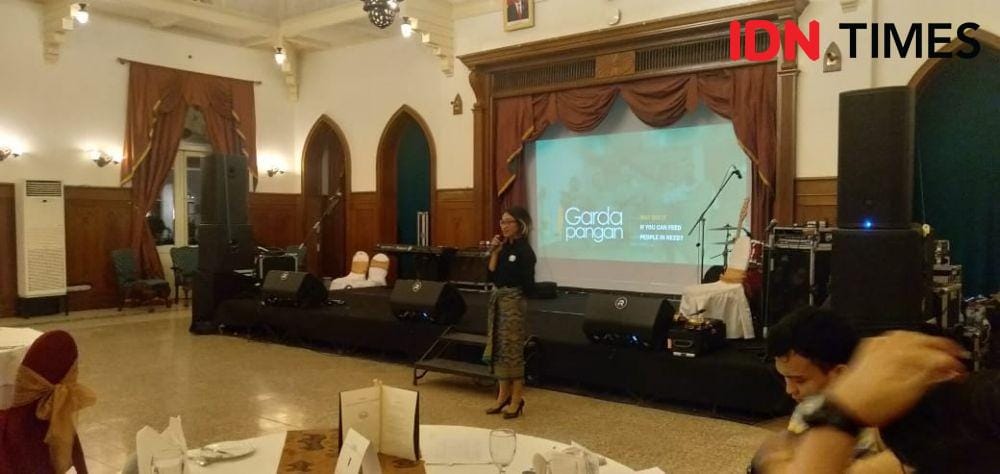 Co-founder Garda Pangan Eva Bachtiar saat memberikan sambutan pada charity night, Minggu (10/11). IDN Times/Idfy
