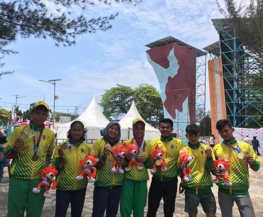 Atlet panjat tebing Sumsel peraih medali pada Porwil X Bengkulu/IDN Times/Istimewa