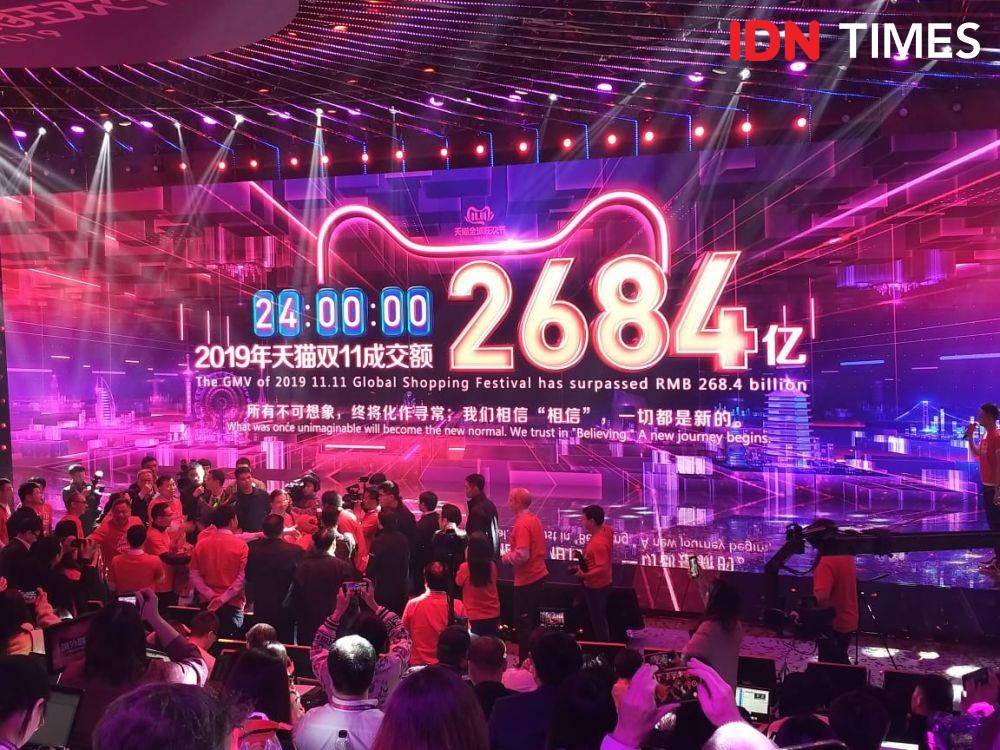 (Malam penutupan 11.11 Global Shopping Festival 2019 di Hangzhou, Tiongkok) IDN Times/Dwifantya Aquina