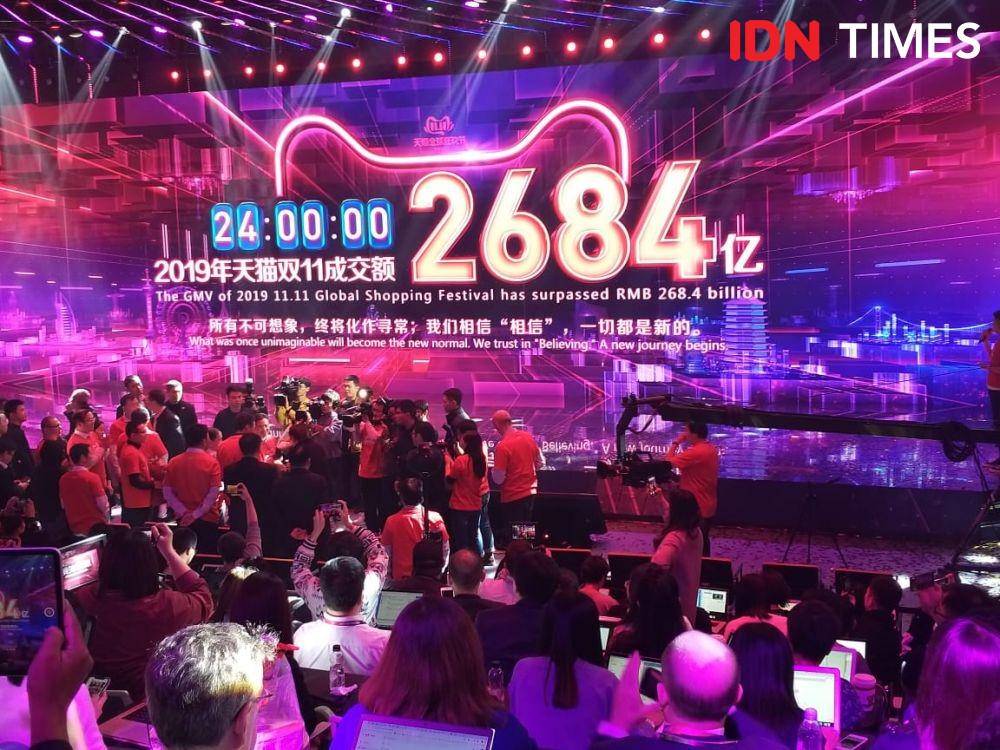 (Malam penutupan 11.11 Global Shopping Festival 2019 di Hangzhou, Tiongkok) IDN Times/Dwifantya Aquina