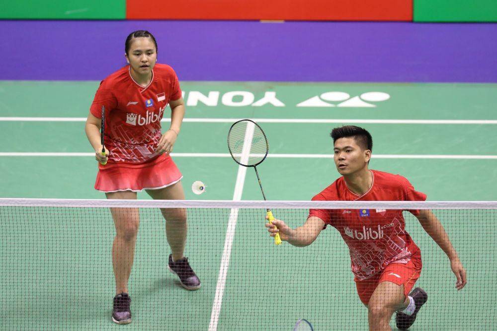 Aksi Praveen/Melati di babak pertama Hong Kong Open 2019, Rabu (13/11). IDN Times/PBSI