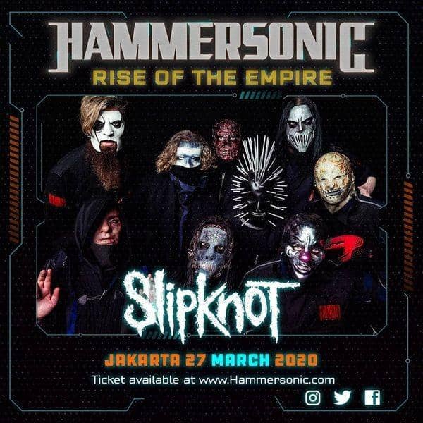 Slipknot sebagai headliner Hammersonic 2020 - Instagram.com/hammersonicfest