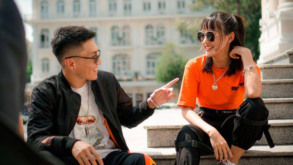 Couple talking
