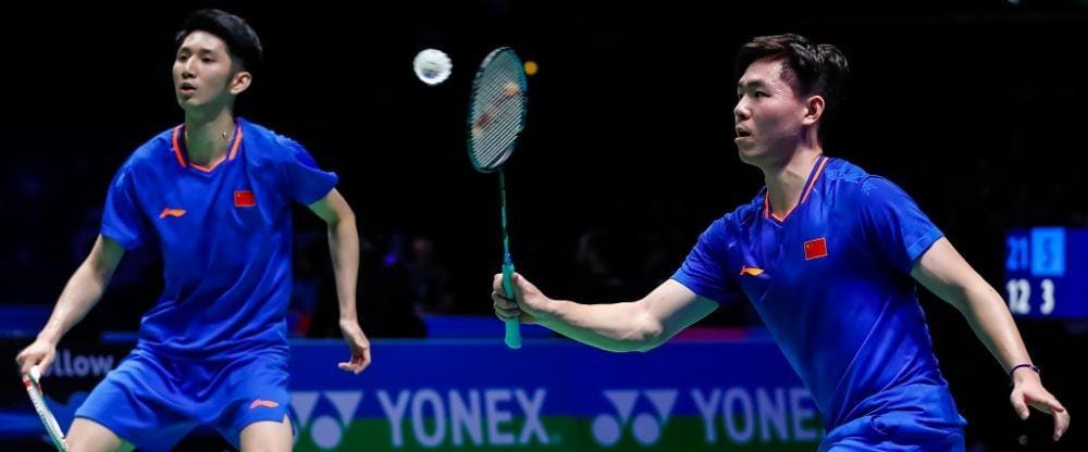 Aksi ganda putra peringkat 9 dunia, Han Cheng Kai/Zhou Hao Dong. Bwfbadminton.com