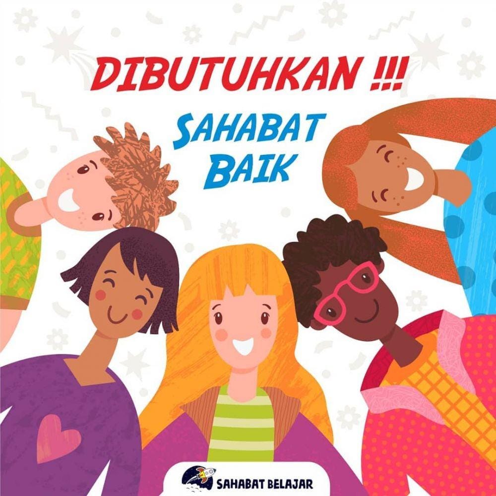 Poster rekrutmen relawan "Komunitas Sahabat Belajar". Instagram.com/komunitassahabatbelajar