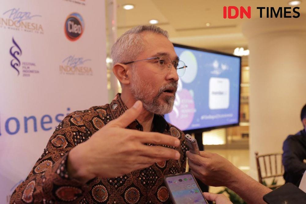 Lukman Sardi menjelaskan perihal bhineka tunggal ika di Malam nominasi Festival Film Indonesia di Plaza Indonesia, (12/11). IDN Times/Erfah Nanda