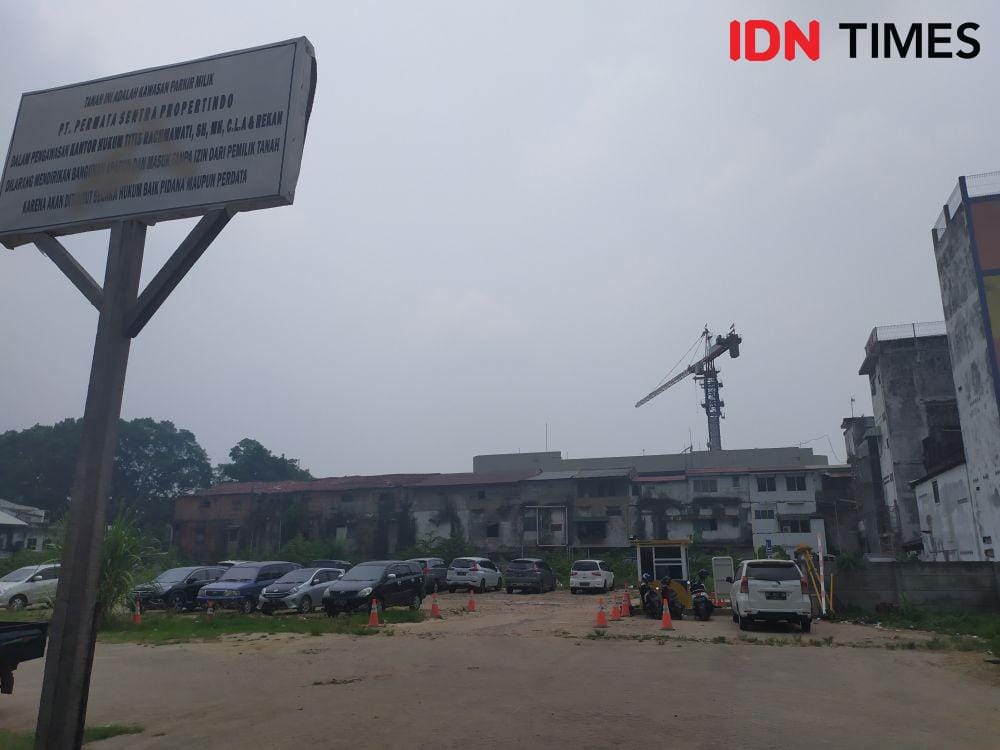 Kawasan kantung parkir di Palembang (IDN Times/Feny Maulia Agustin)