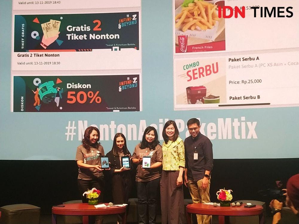 Suasana saat Cinema XXI meluncurkan e-voucher dan pembelian F&B, di Epicentrum, Jakarta, pada 13 November. IDN Times/Erfah Nanda